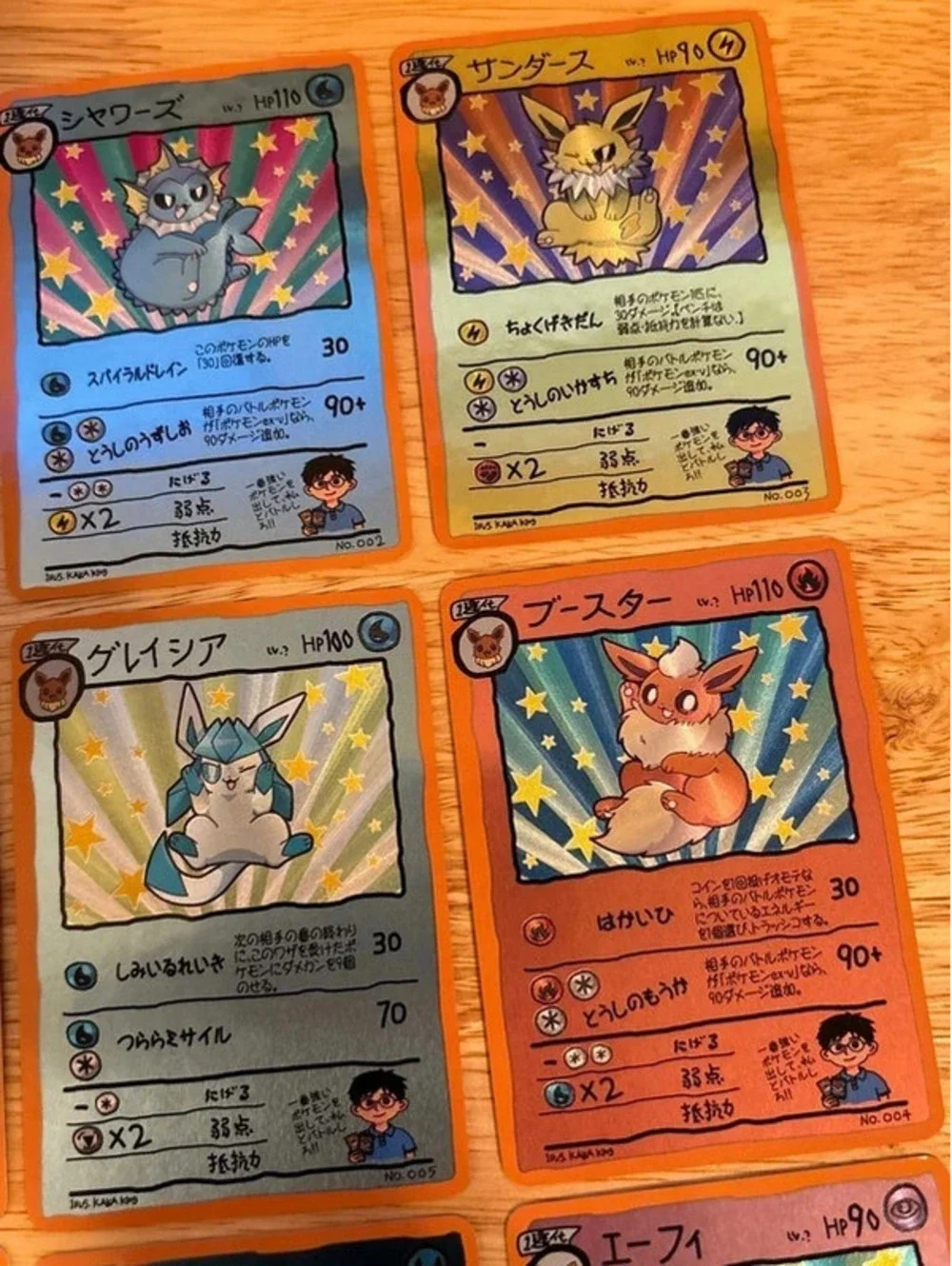 Pokemon Eeveelution Holo Cute Card Set of 9